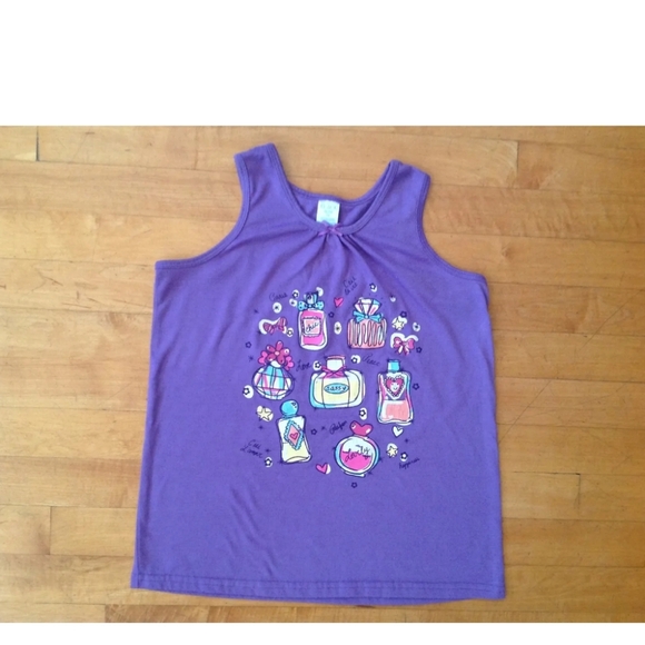 The Children's Place Girls Graphic Purple Tank Top S - Picture 2 of 9
